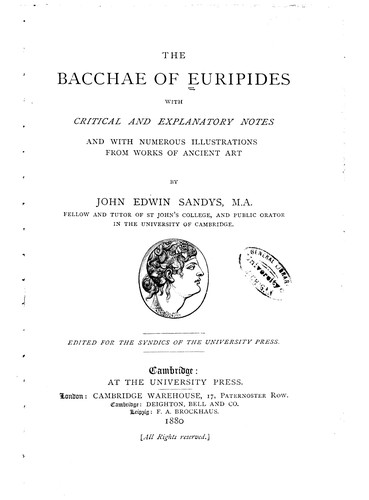 Cover of The Bacchae