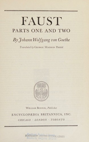Cover of Faust, Parts One and Two