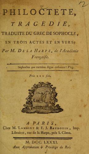 Cover of Philoctetes