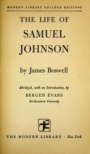 Cover of The Life of Samuel Johnson