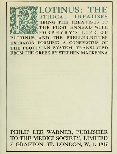 Cover of The Enneads