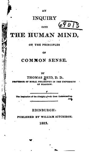 Cover of An Inquiry into the Human Mind