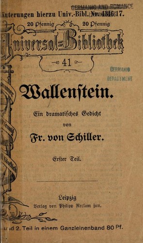 Cover of Wallenstein