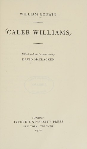 Cover of Caleb Williams