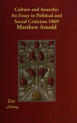 Cover of Culture and Anarchy